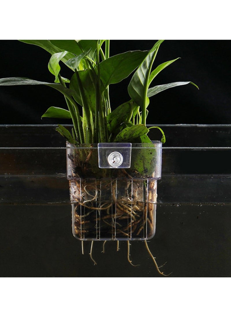 SYOSI Fish Tank Plant Holder, Aquarium Planter Cup with Hook, Aquarium Plant Basket, Aquatic Plant Cup, Aquarium Decorations Plants Pot, Aquatic Planter Cups, Upgraded Aquarium Plant Holder  (2 PACK)  - Image 5