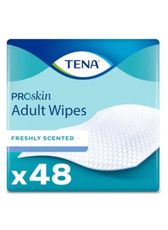 Tena TENA ProSkin Ultra Adult Wipes, 48 Count - Pre-Moistened and Hypoallergenic for Personal Cleansing 
