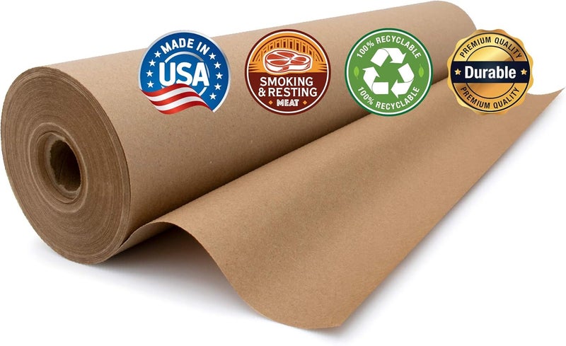 The Paper Factory LLC ورق صناعي للتعبئة والنقل | الشحن، تغليف الهدايا، الفنون، الحرف اليدوية وإعدادات الطاولة | لفة ورق كرافت معاد تدويره | 17.75 بوصة × 100 قدم | بواسطة (17.75 × 100) - Image 1