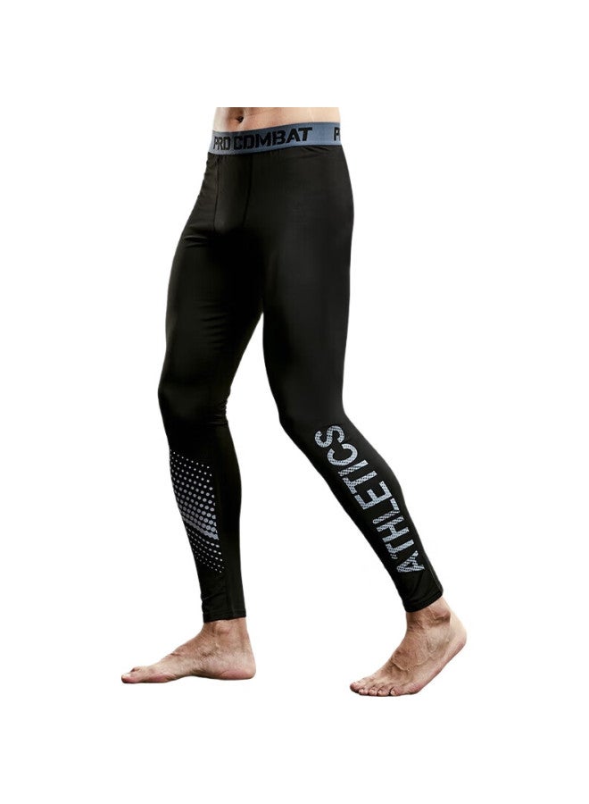 BURUITE Men'S Compression Tights, Quick-Dry, High-Elasticity, Fitness Workout Set, Track And Field Running Suit, Basketball Training Leggings, Compression Stockings - Image 1