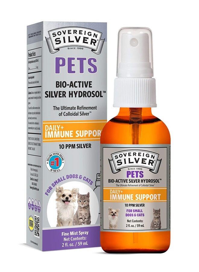 Sovereign Silver Bio-Active Silver Hydrosol for Pets Immune Support – Fine Mist, 2 oz.  - Image 1