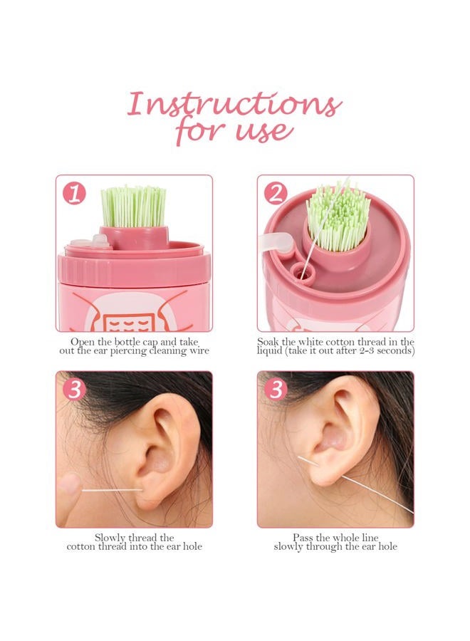 Healifty Ear Floss Earring Hole Cleaner 240Pcs Earring Hole Cleaner Piercing Cleaning Hole Floss Piercing Care Cleaning Tool for Girls Women Men Ear Floss Ear Piercing Cleaning Solution - Image 5