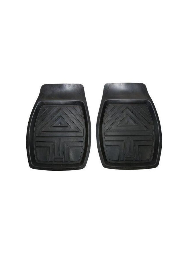 مجموعة مكونة من 5 قطع من حصائر أرضية السيارة – مقاومة للانزلاق، سهلة التنظيف، مصنوعة من مواد متينة لحماية السيارة بالكامل (أسود) - Image 3