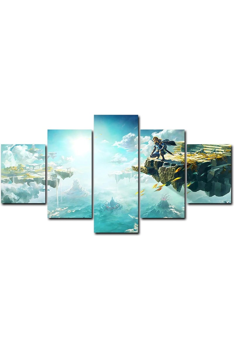 EMODA gaming Canvas wall art tears of the kingdom video game wrap Framed Canvas wall art set of 5 un (60x120 cm) - Image 1