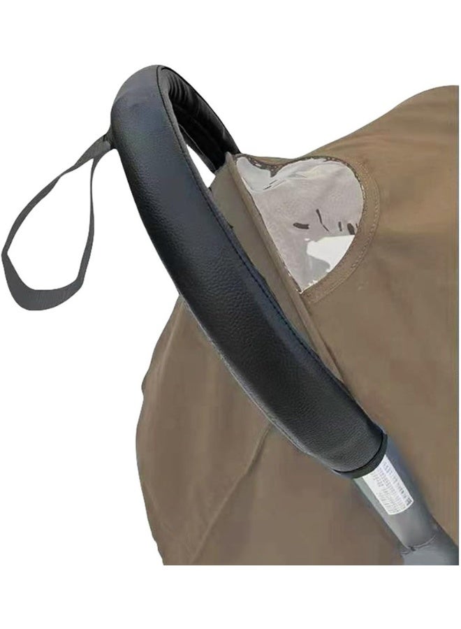 Soft Leather Handle Sleeve Cover Compatible for Babyzen YOYO2,Stroller Accessories Baby Stroller Handlebar Protect Case - Image 1