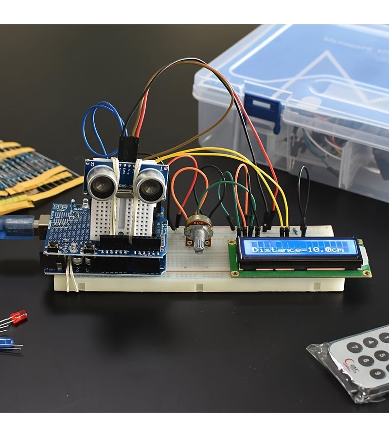 Electronics Kit Arduino Starter With LCD1602 Breadboard Servo Sensors LEDs - Image 2