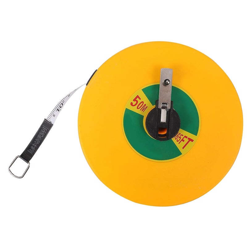 50m Hand Crank Tape Measure Portable Retractable Flexible Ruler High Precision Abs Fiber Construction Measuring Tool for Site Survey - Image 1