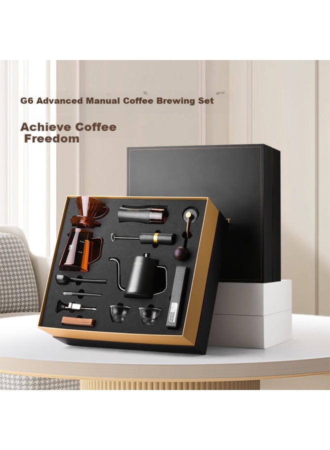 CircleJoy Circle Joy G6 Pour-over Coffee Maker Set, Amber Hand Grinder Coffee Machine, Manual Grinding Machine, Pour-over Kettle Set, High-end Gift Box - Image 3