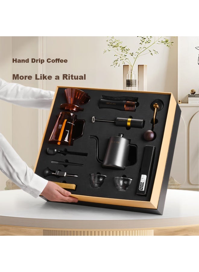 CircleJoy Circle Joy G6 Pour-over Coffee Maker Set, Amber Hand Grinder Coffee Machine, Manual Grinding Machine, Pour-over Kettle Set, High-end Gift Box - Image 4