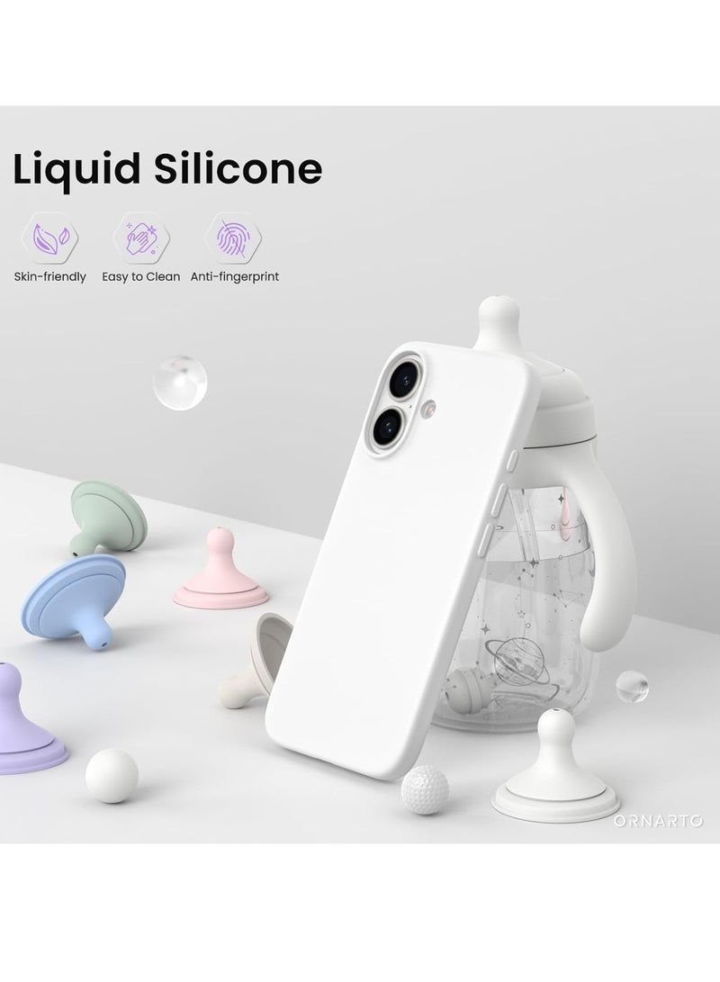 MIGOFAST Designed for iPhone 16 Case Silicone Ultra Slim Shockproof Phone Case with Soft Anti-Scratch Microfiber Lining Enhanced Camera Protection Phone Case for iPhone 16 6.1" - Image 2