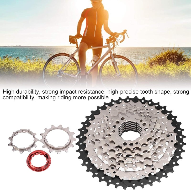 cheekyglo 8 Speed Freewheel, 11‑40T Bike Sprocket Silver Black - Image 5