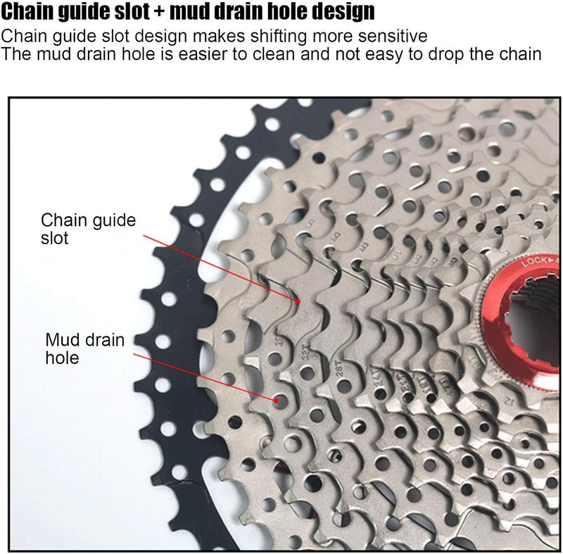 cheekyglo 8 Speed Freewheel, 11‑40T Bike Sprocket Silver Black - Image 2