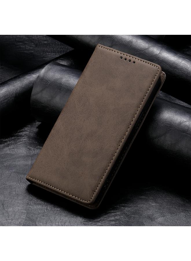 S-TOP Case For Realme GT 6 Global Business Solid Color Magnetic RFID Leather Phone Case - Image 2