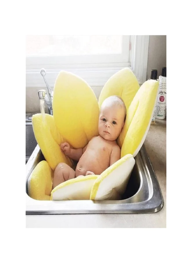 Bumble & Bird Blooming Flower Baby Bath Mat, Infant Bath Flower Sink, Diameter 70Cm - Yellow