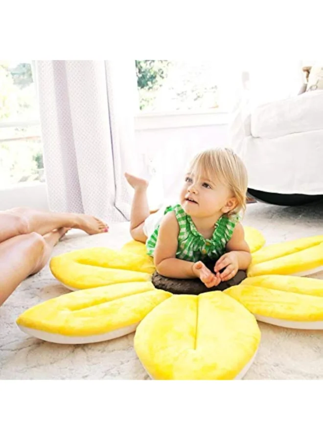 Bumble & Bird Blooming Flower Baby Bath Mat, Infant Bath Flower Sink, Diameter 70Cm - Yellow