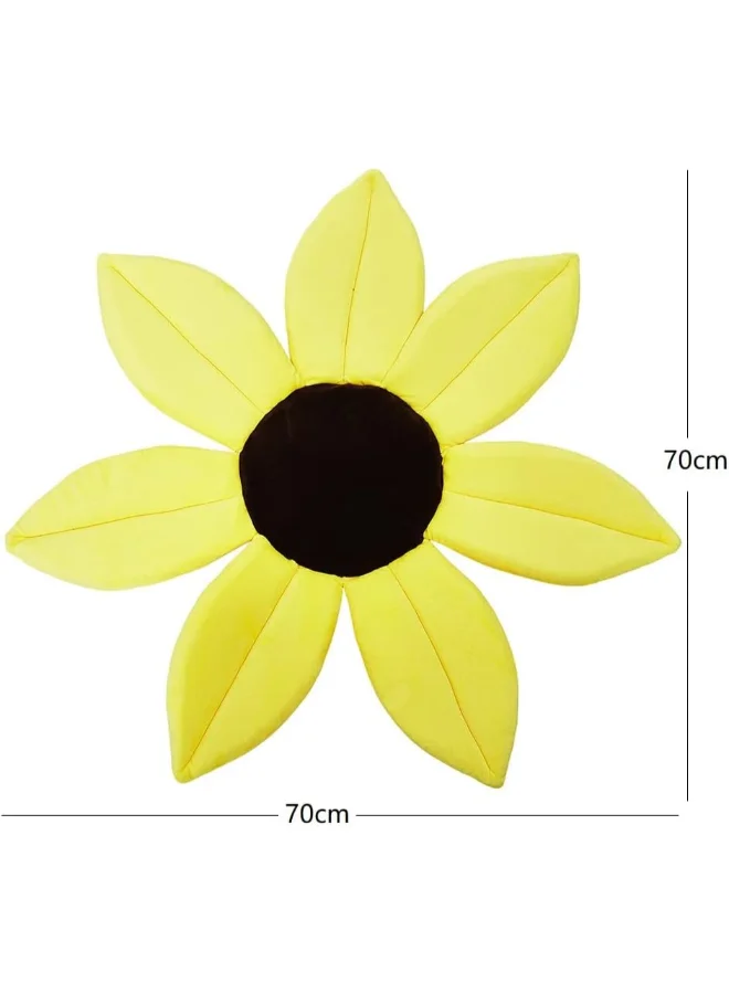 Bumble & Bird Blooming Flower Baby Bath Mat, Infant Bath Flower Sink, Diameter 70Cm - Yellow
