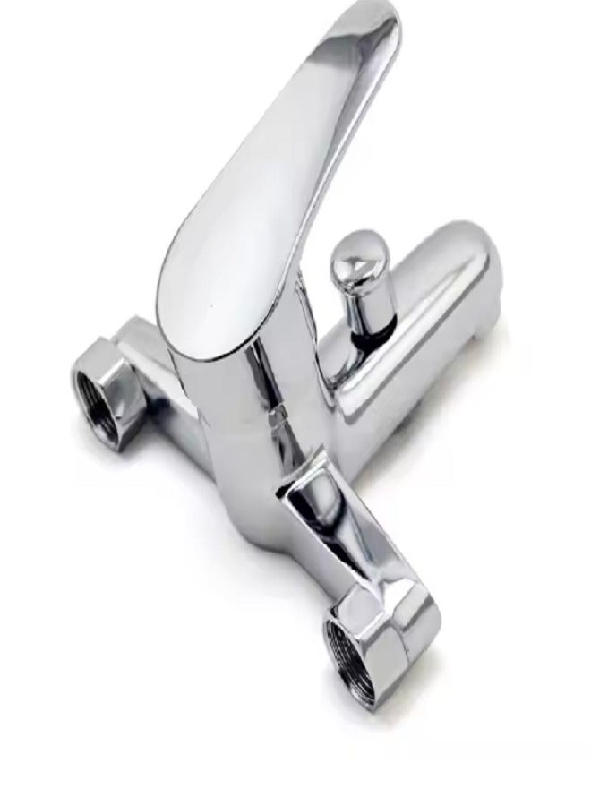 Single-Handle Wall-Mounted Shower Faucet Cold Hot Water Mixer for Bathroom Bathtub Zinc Alloy Construction Ceramic Valve Core  - Image 2