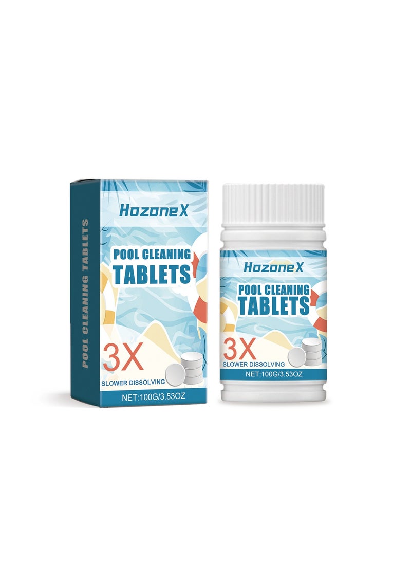 هوزونكس أقراص تنقية وتنظيف حمامات السباحة، كلور حمامات السباحة 100 جرام - Image 1