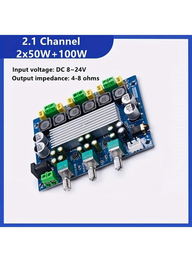1pc High Power 2 1 Channel Digital Amplifier Board TPA3116D2 2x50W 100W Wide Voltage 8 24V - Image 2
