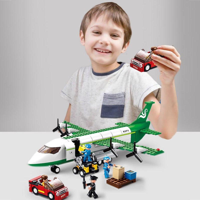 ENHANA Building Blocks City Airplane Station Toy for 6-12 Years Old Boys,City Airport Building Kits Kids Toys STEM Learning Building Bricks Helicoper Birthday Gift for 6-12 Children (383 Pieces) - Image 2