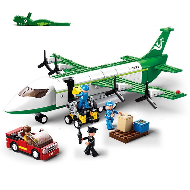 ENHANA Building Blocks City Airplane Station Toy for 6-12 Years Old Boys,City Airport Building Kits Kids Toys STEM Learning Building Bricks Helicoper Birthday Gift for 6-12 Children (383 Pieces) - Image 1