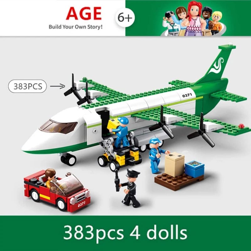 ENHANA Building Blocks City Airplane Station Toy for 6-12 Years Old Boys,City Airport Building Kits Kids Toys STEM Learning Building Bricks Helicoper Birthday Gift for 6-12 Children (383 Pieces) - Image 5