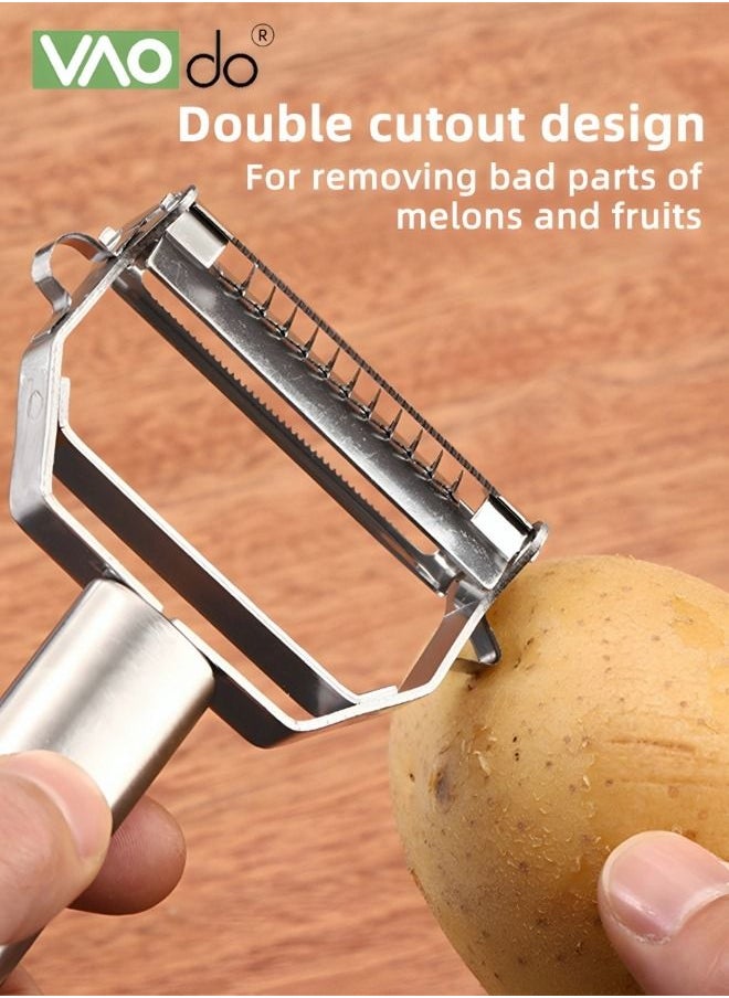 VAOdo - Multifunctional Stainless Steel Peelers Cutter Kitchen Gadgets Perfect for Peeling Vegetables and Fruits Slicers - Image 1