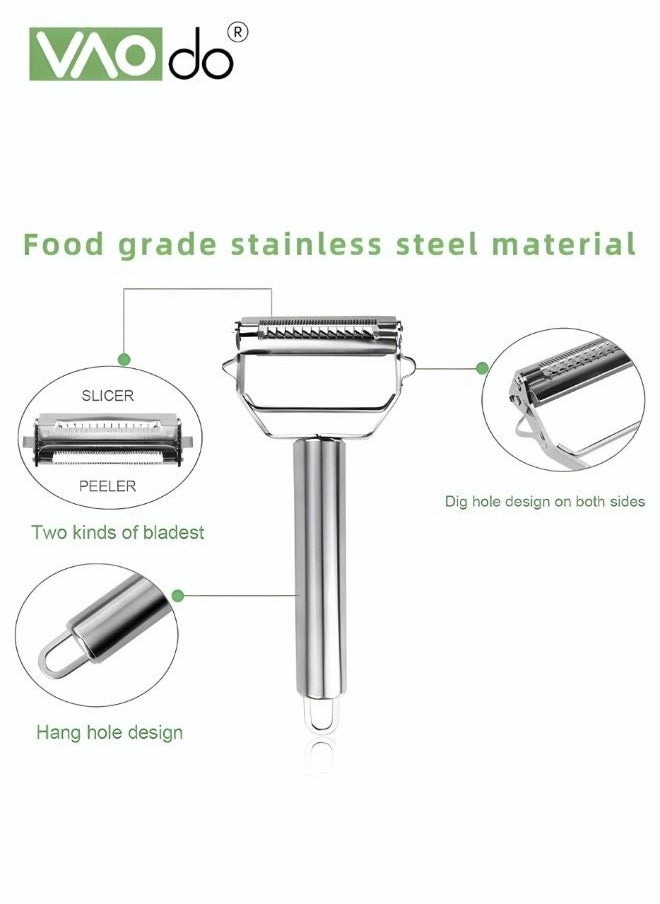 VAOdo - Multifunctional Stainless Steel Peelers Cutter Kitchen Gadgets Perfect for Peeling Vegetables and Fruits Slicers - Image 1