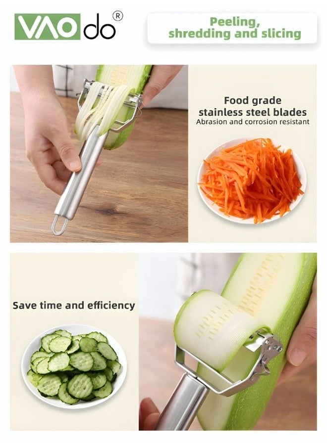 VAOdo - Multifunctional Stainless Steel Peelers Cutter Kitchen Gadgets Perfect for Peeling Vegetables and Fruits Slicers - Image 1