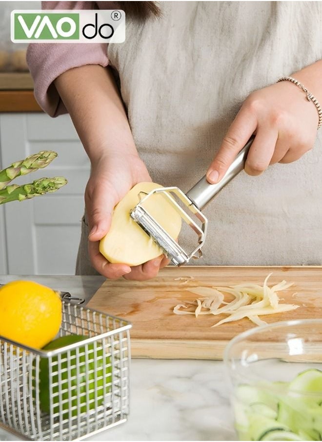 VAOdo - Multifunctional Stainless Steel Peelers Cutter Kitchen Gadgets Perfect for Peeling Vegetables and Fruits Slicers - Image 1