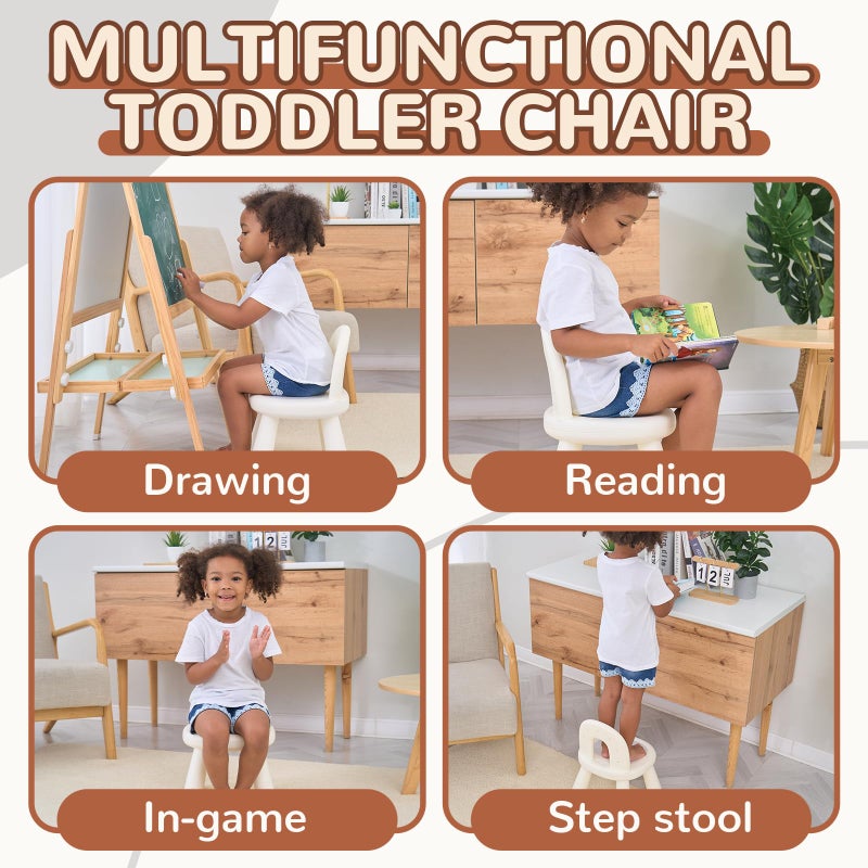 KidBloom Toddler Chair, Ergonomic Kids Chair, Durable and Sturdy Small Plastic Child Chair for Toddlers 1â€“3 - Image 4