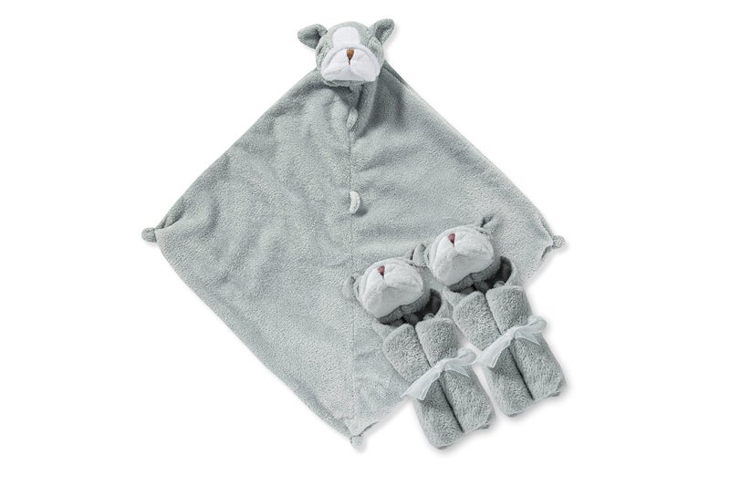 Angel Dear Three of a Kind Blankie, Grey Bulldog - Image 2