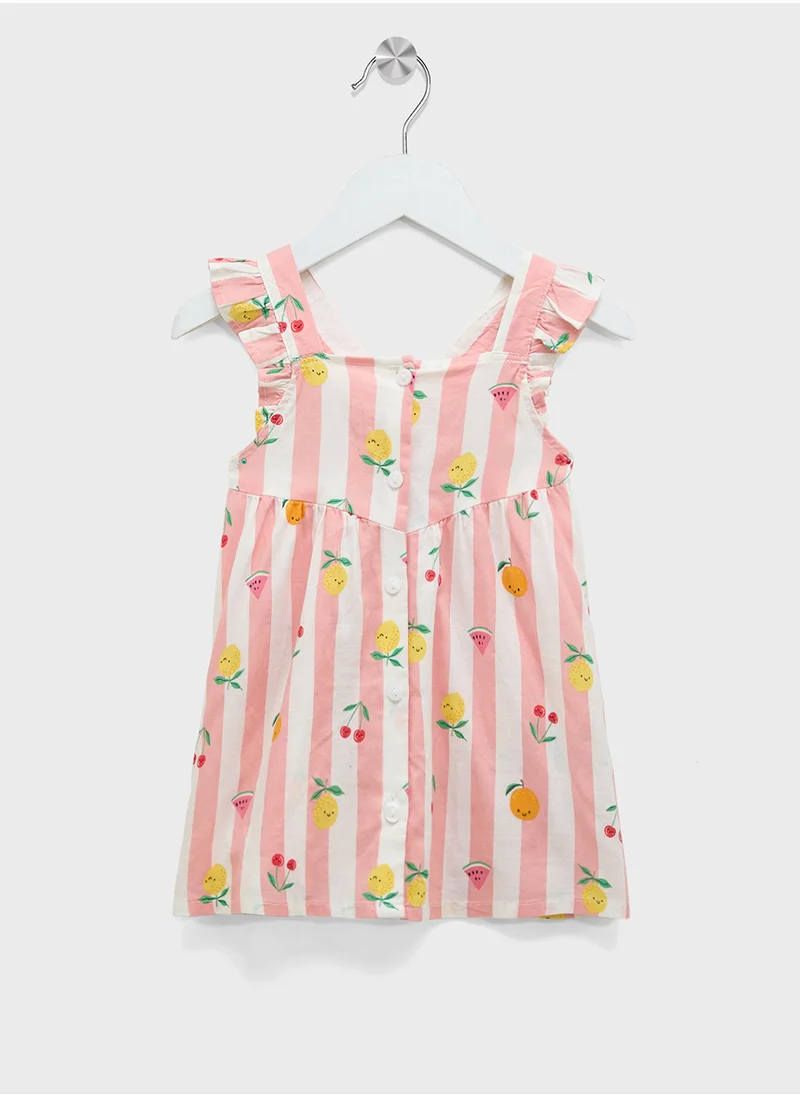 H&M Flounce-Trimmed Cotton Dress
