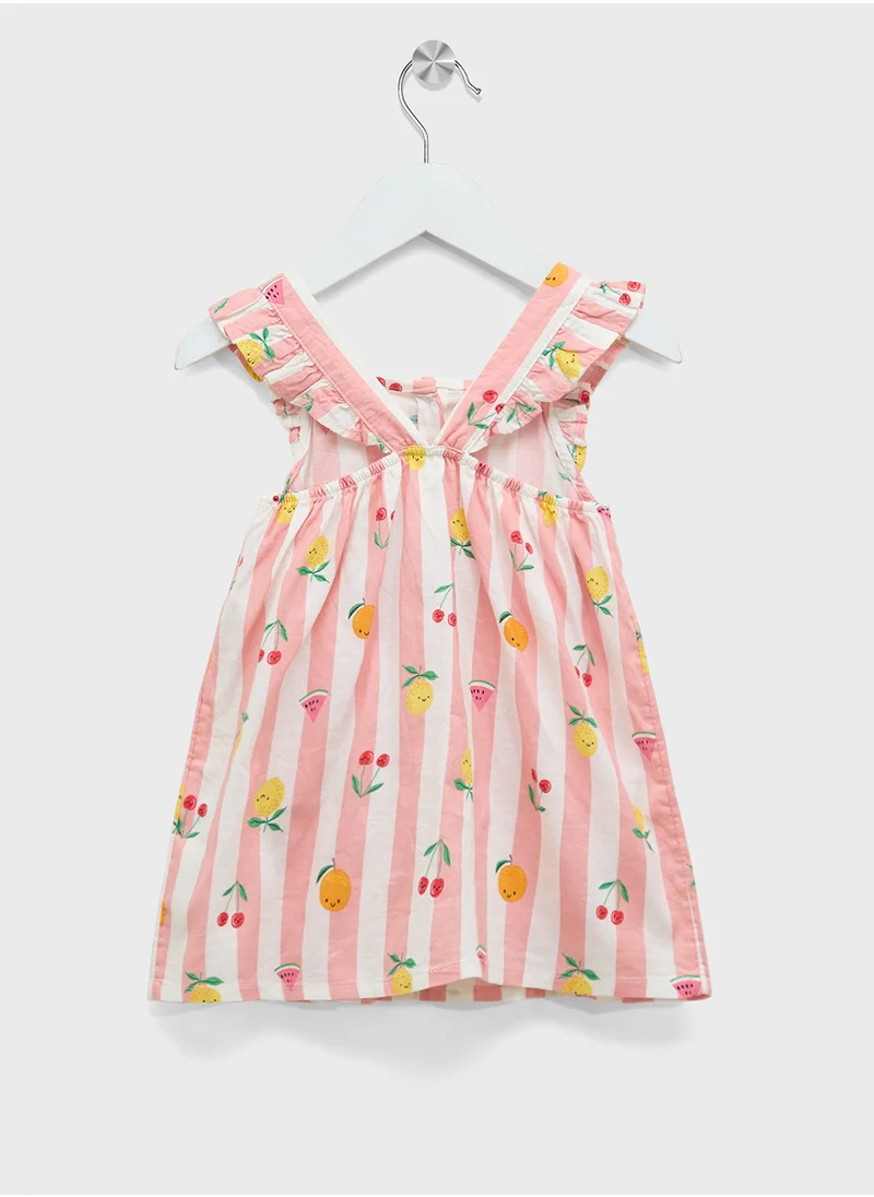 H&M Flounce-Trimmed Cotton Dress