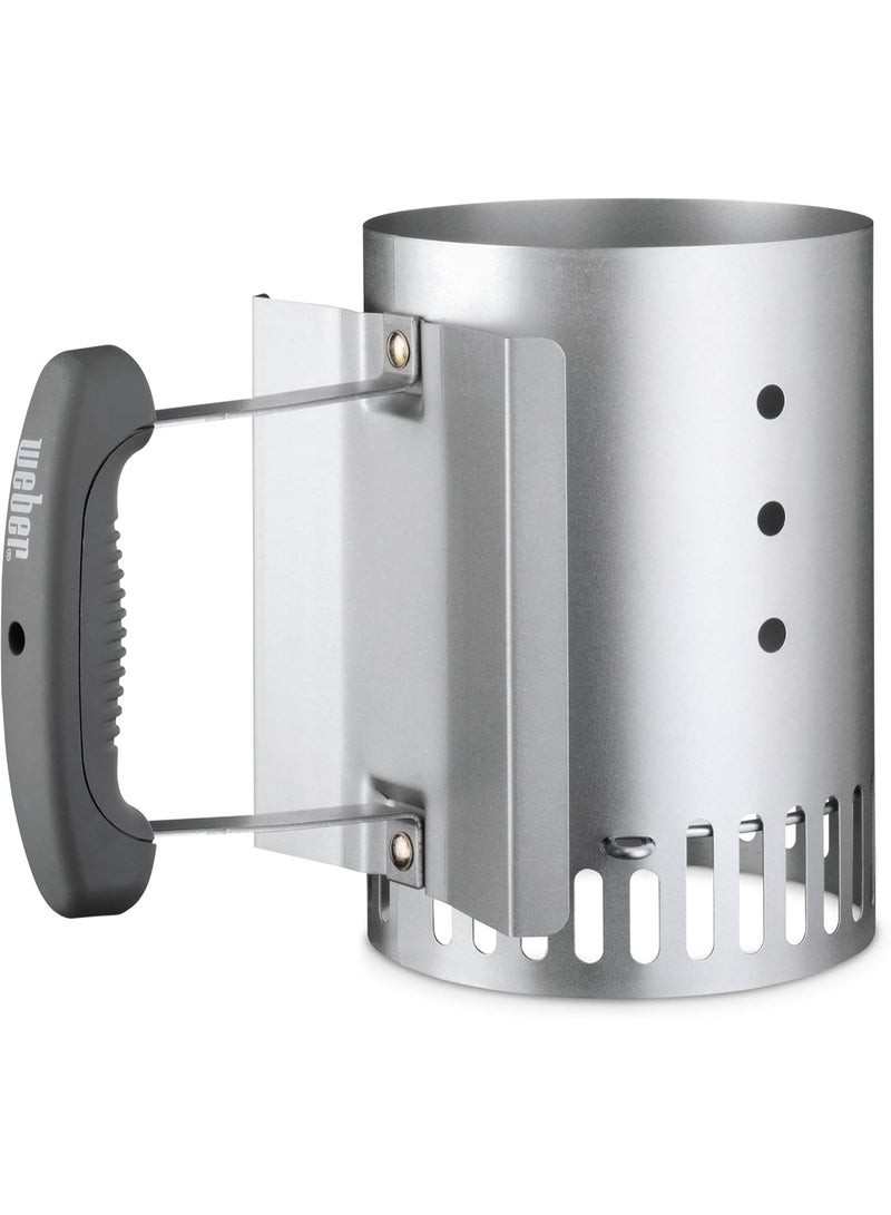 ويبر مشعل نار صغير للشواء على شكل مدخنة، يشعل الفحم بالتساوي، ملحق شواء فاخر - Image 1