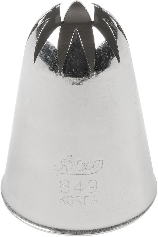 Ateco # 849 - Closed Star Pastry Tip .69'' Opening Diameter- Stainless Steel by - Image 1