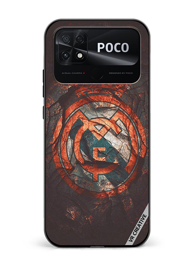 VR CREATIVE Protective Case Cover For Xiaomi Poco C40 Real Madrid Cake Design Multicolour - Image 1