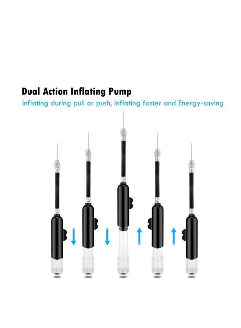 KASTWAVE Ball Pump, Dual Action Inflate Air Pump with 3 Needles and 2 Nozzles for Soccer Ball, Basketball, Volleyball, Balloons, Bikes - Image 4