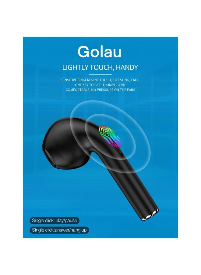 غولو سماعات أذن لاسلكية بلوتوث 5.3 بتصميم نصف داخل الأذن مع ميكروفون وتحكم باللمس وصوت ستيريو عميق متوافقة مع آيفون وأندرويد - أسود - Image 4