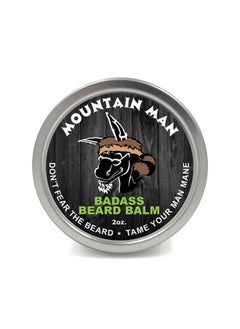 Beard Balm - Mountain Man Scent, 2 Ounce - All Natural Ingredients, Keeps Beard and Mustache Full, Soft and Healthy, Reduce Itchy and Flaky Skin, Promote Healthy Growth