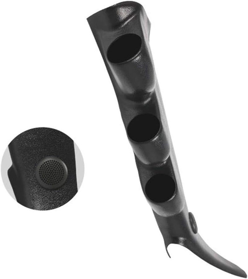 GLOWSHIFT Graphite Triple Pillar Gauge Pod Compatible with Chevrolet Chevy Silverado Duramax 2000-2006 - A-Pillar Speaker Cutout - Factory Color Matched - Mounts (3) 2-1/16" (52mm) Gauges - Image 1