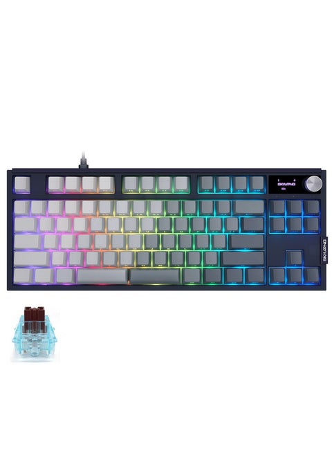 GK87 RGB Gaming 8K Optical Keyboard - Glacier Yellow Switch Hot Swappable - 8000Hz Polling Rate (English & Arabic)