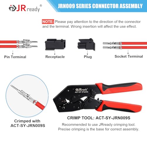 JRready Molex Micro-fit 3.0 Connector Kit 2 4 6 Circults MX3.0 Power Plug Receptacle 43020 Series 20-24AWG Wire Crimp Terminals 43031 Series Pins Sockets Connectors 3.0mm Pitch 196Pcs ST6516 - Image 3