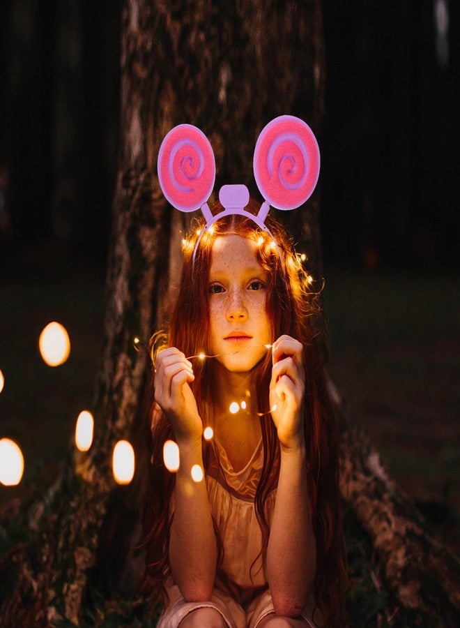 أموسفون عصابة رأس Amosfun مكونة من 3 قطع على شكل مصاصة متوهجة مبتكرة، عصابة رأس على شكل مصاصة، طوق شعر للأولاد والبنات - Image 3