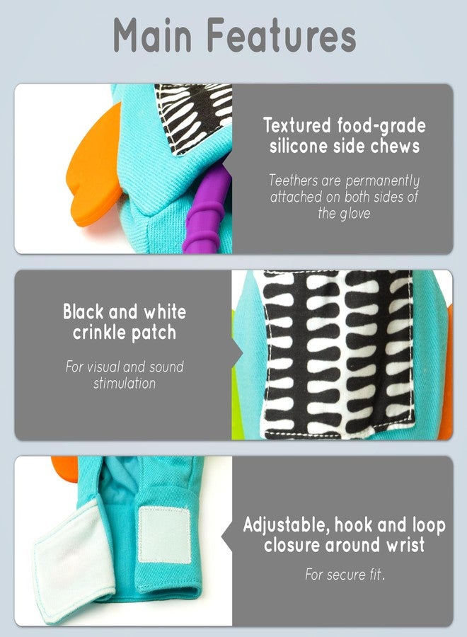 Gummee Sensory Chew Glove for Kids - Anti Bite Hand Protection Mitt with Detachable Teether, Autism Sensory Toy, Sensory Toys for Kids, Chewing Aid for ADHD & SPD (5-10 Years, BPA Free) - Image 3