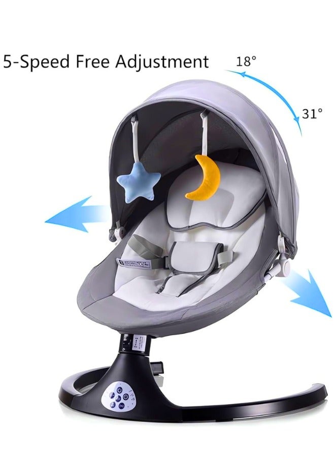 Chase Up Baby Swing，Electric Motorized Infant Swing,Remote Control Indoor Baby Rocker with 5 Sway Speeds for Newborns - Image 3