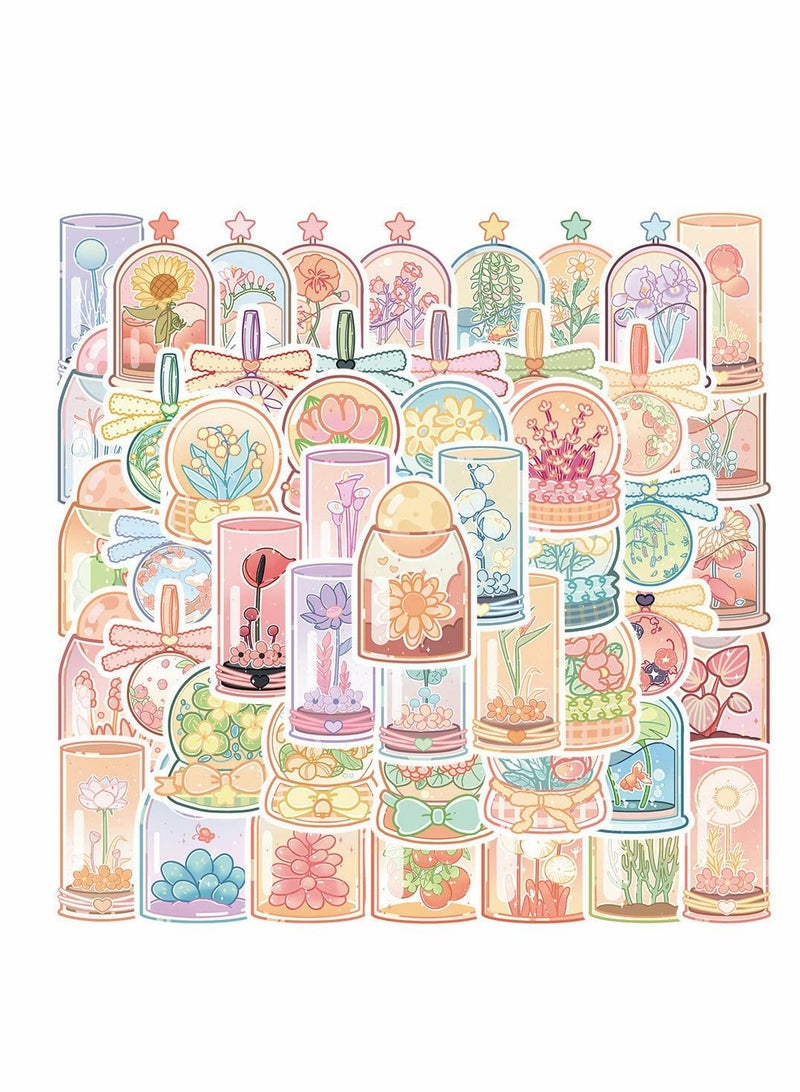 KASTWAVE Drink Stickers,   Food Stickers for Water Bottles, 50 Pcs Waterproof Vinyl Stickers for Hydro Flask, Laptop Skateboard Computer Stickers Pack - Image 2