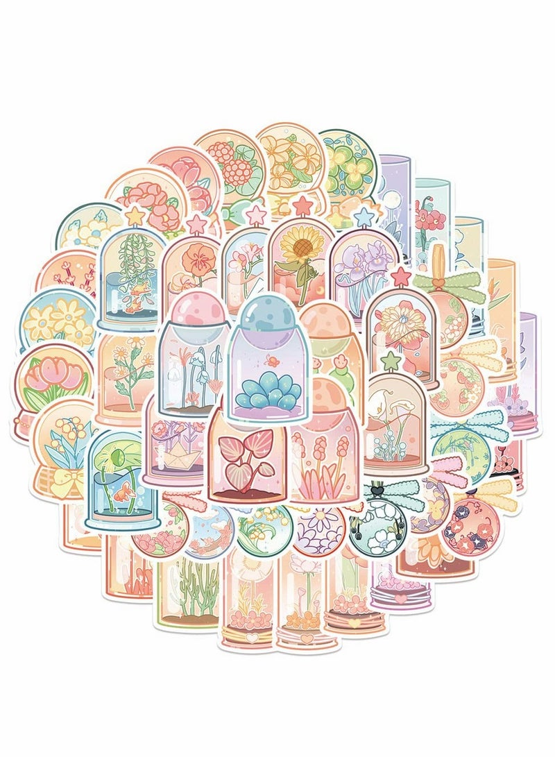 KASTWAVE Drink Stickers,   Food Stickers for Water Bottles, 50 Pcs Waterproof Vinyl Stickers for Hydro Flask, Laptop Skateboard Computer Stickers Pack - Image 1