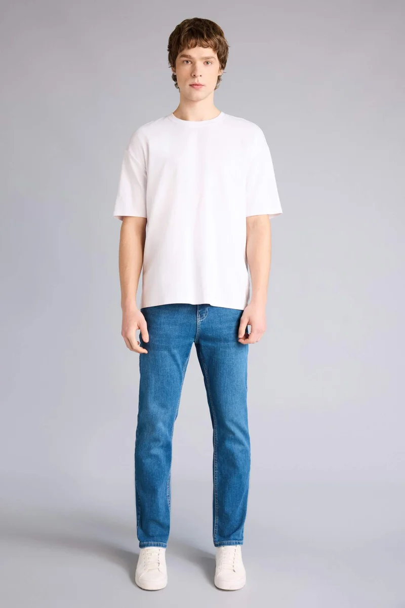 DeFacto Sergio Regular Fit Normal Waist Straight Leg Trousers