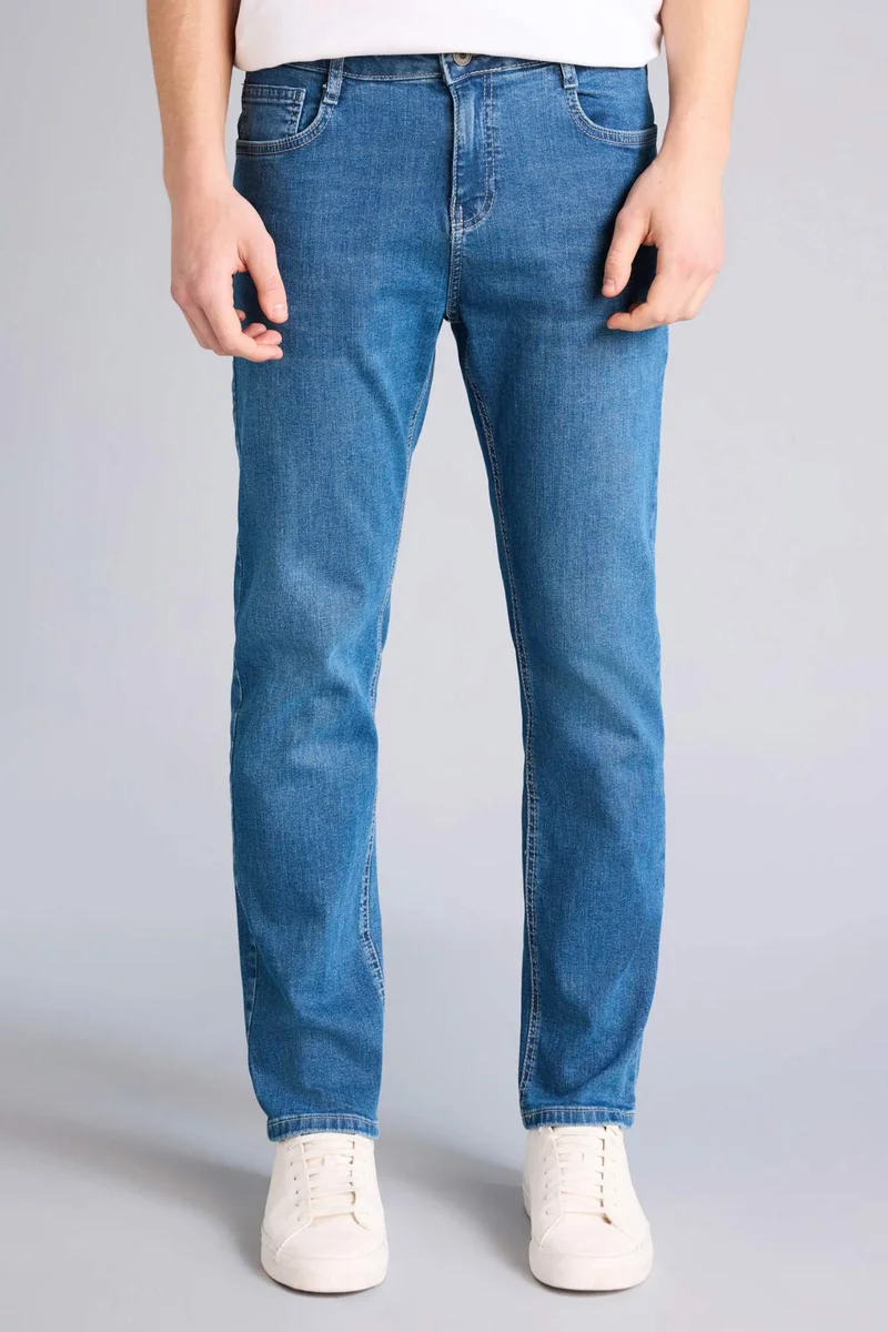 Defacto  Sergio Regular Fit Normal Waist Straight Leg Trousers for Men | Best Price UAE